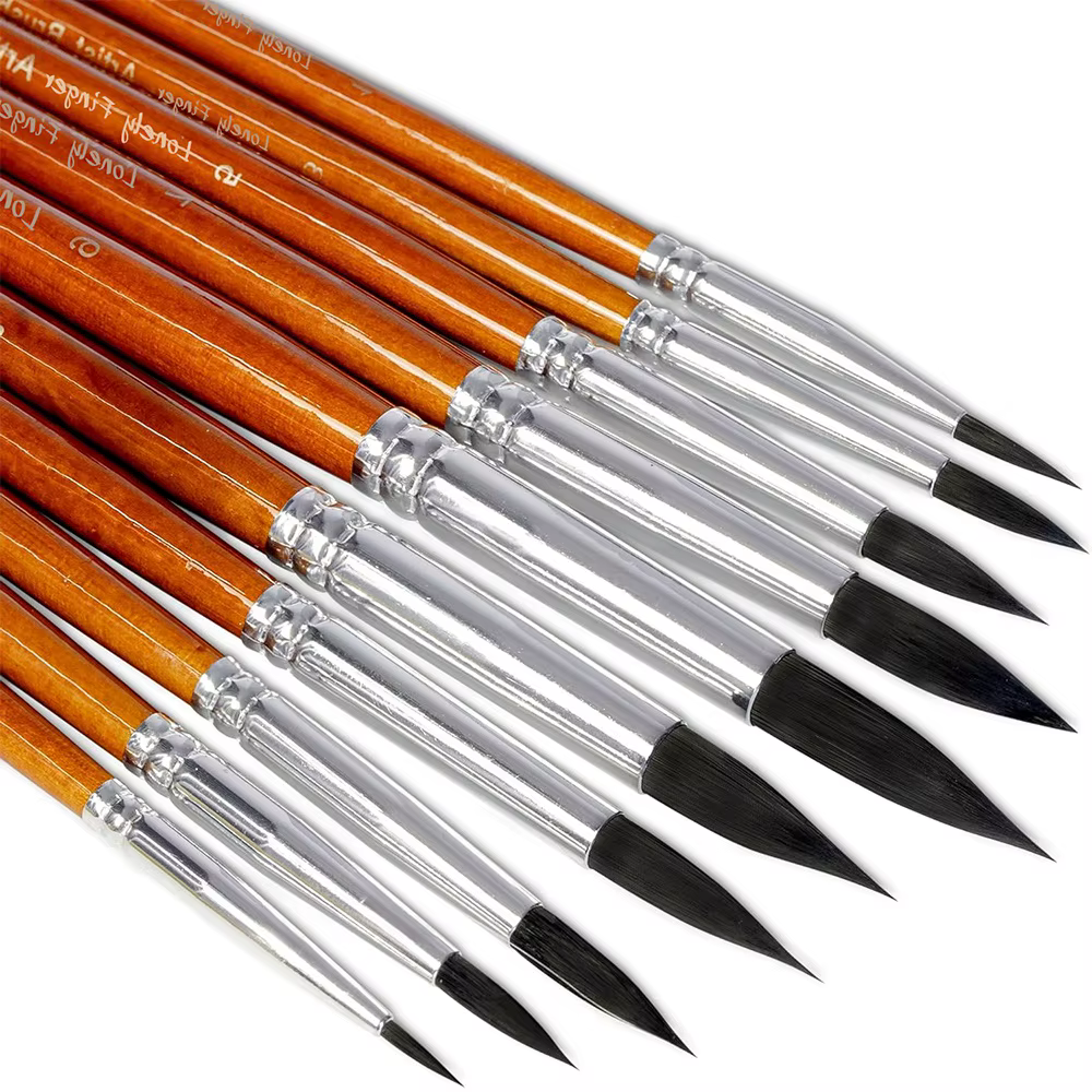 Paint Brushes - Round Set - 10pcs