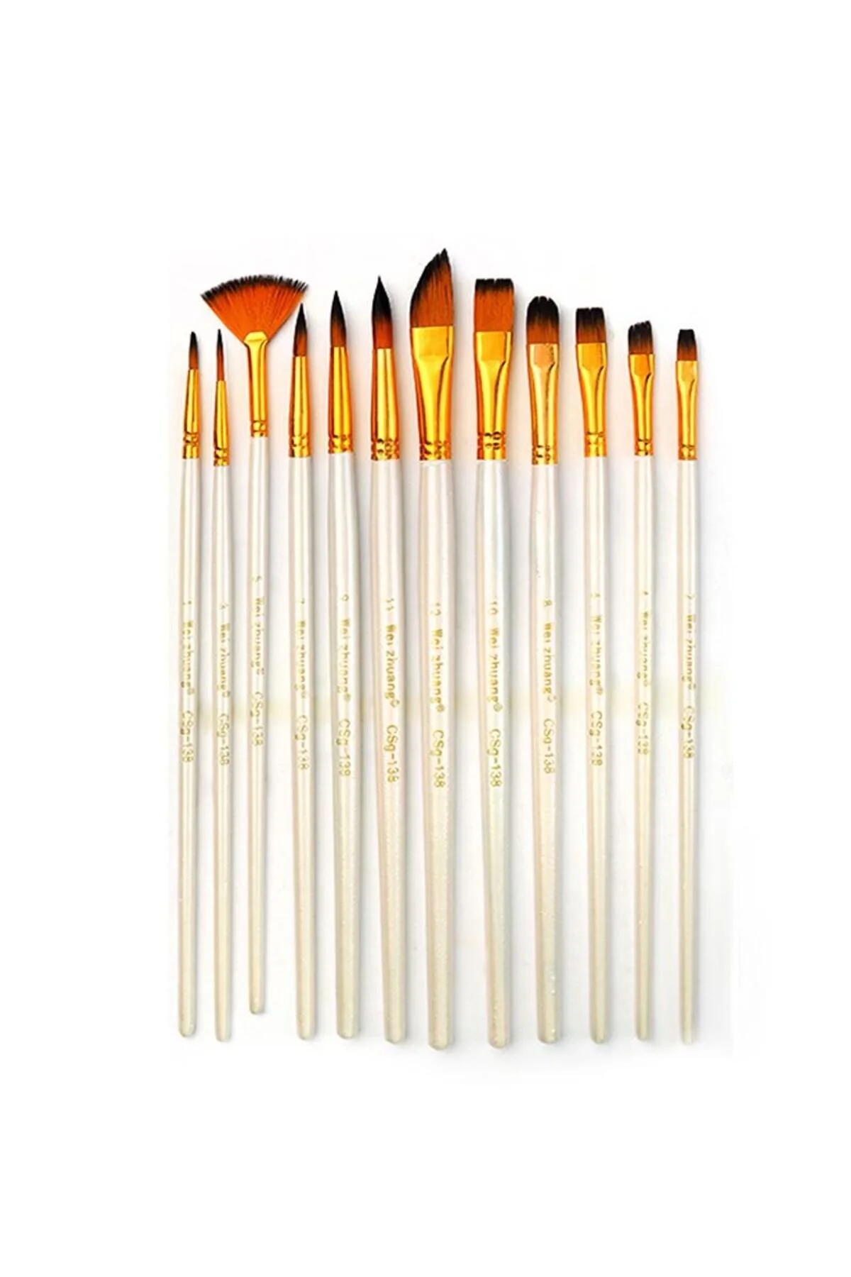 Paint Brushes - Round Set - 12pcs