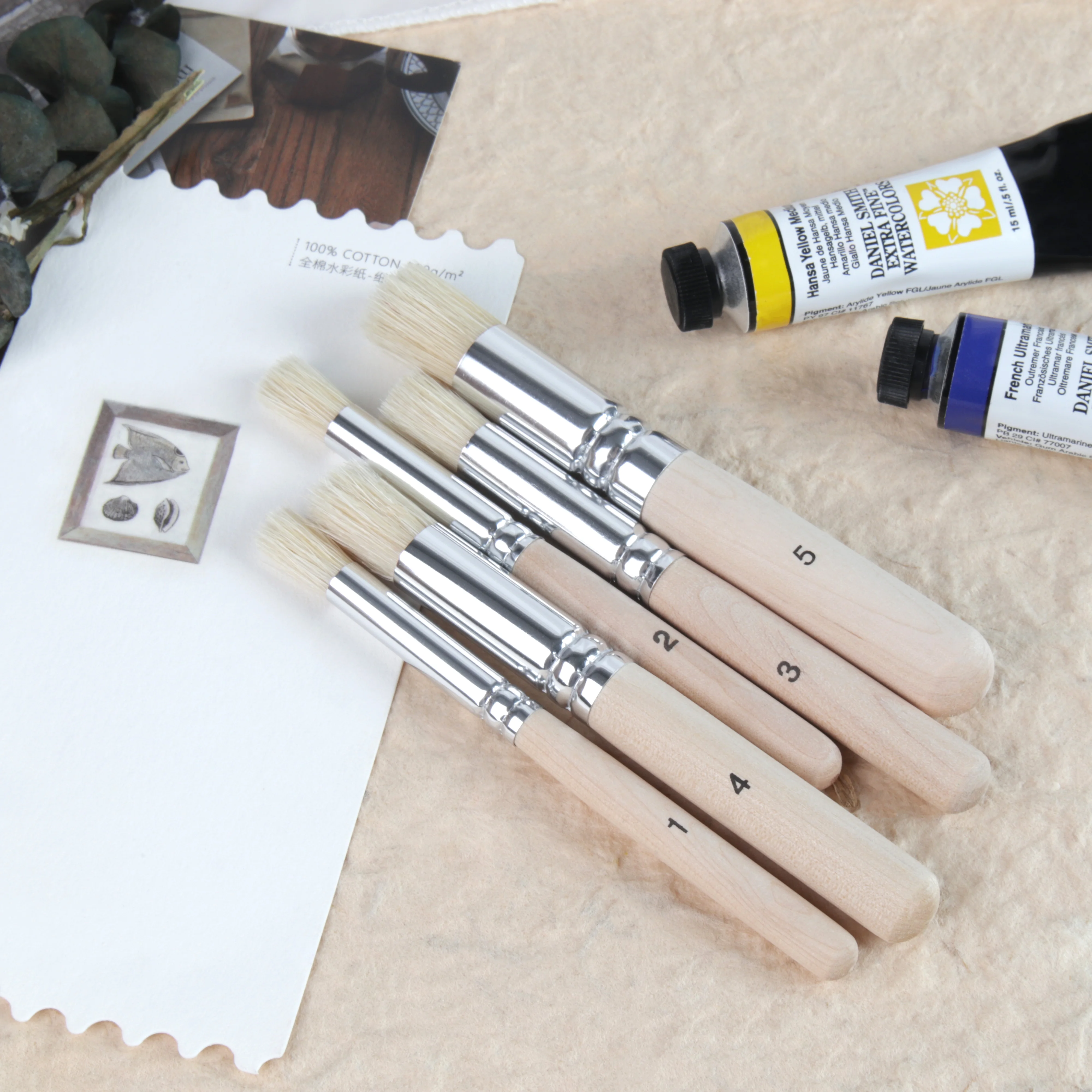 Paint Brushes - Round Set - 5pcs
