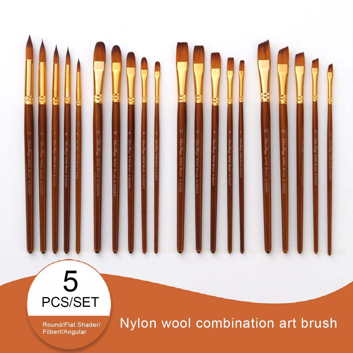 Paint Brushes - Round Set - 5pcs