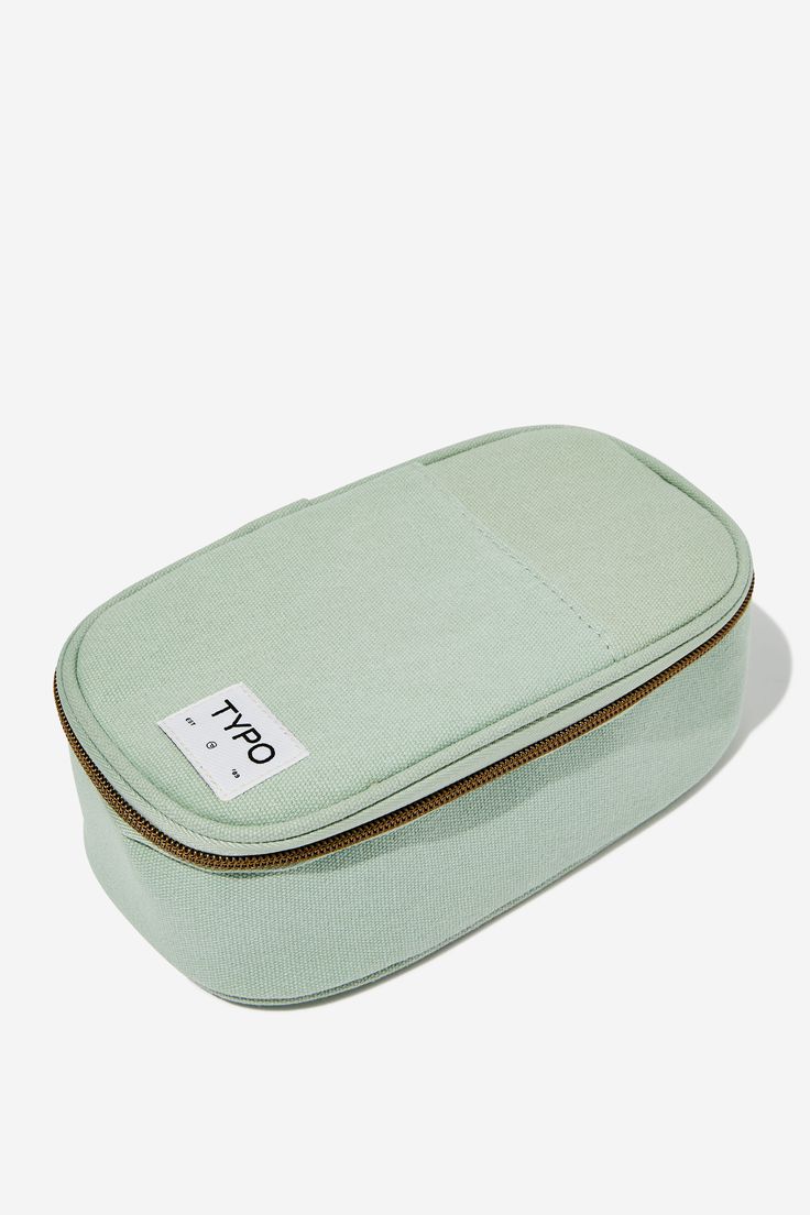 Pencil Case - Fabric - Zip - Green