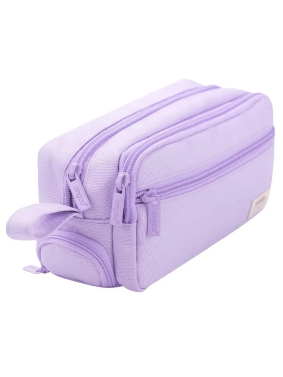 Pencil Case - Fabric - Zip - Purple