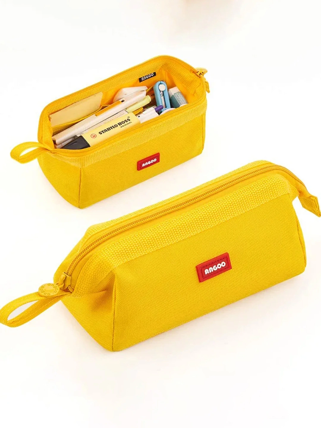 Pencil Case - Fabric - Zip - Yellow