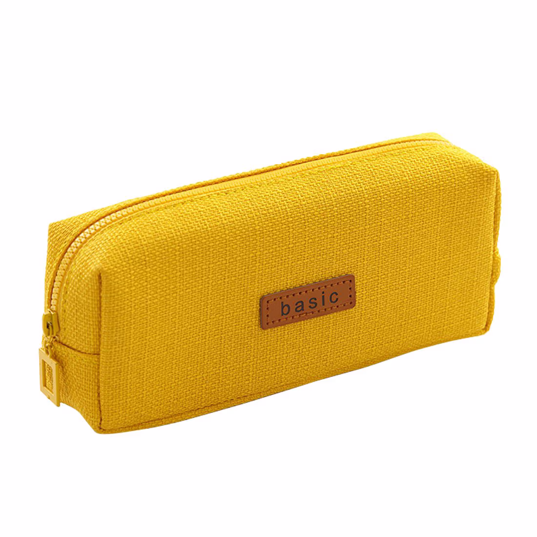 Pencil Case - Fabric - Zip - Yellow