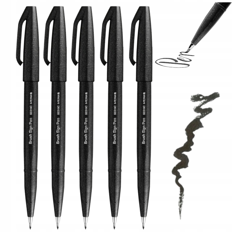 Pentel Sign Pen - 5 Pack