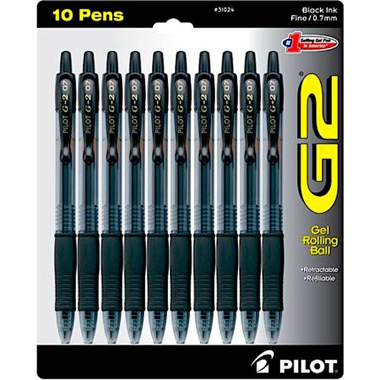 Pilot G2 Gel Pen - Black - 10 Pack
