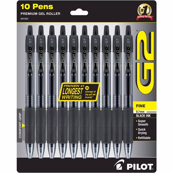 Pilot G2 Gel Pen - Black - 100 Pack
