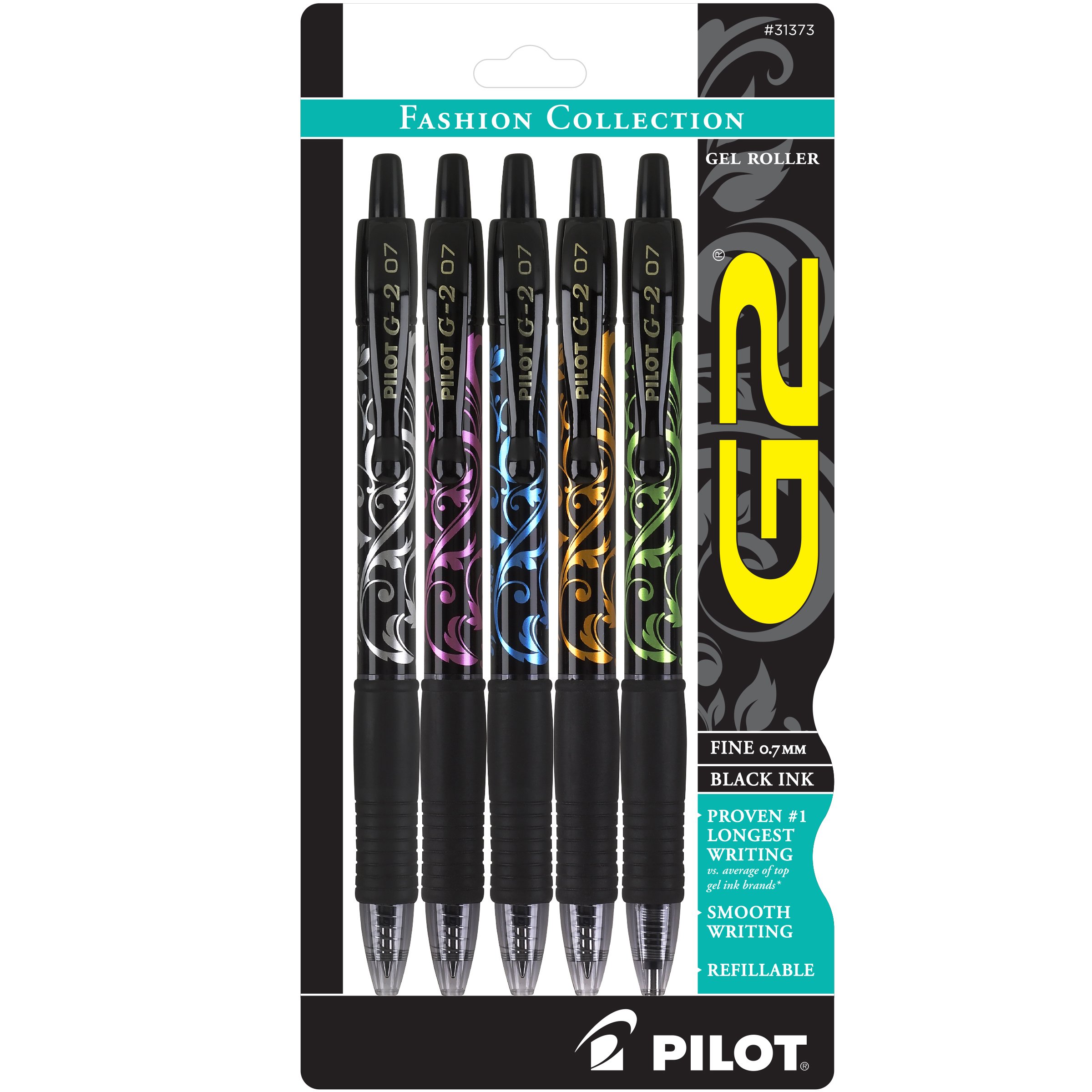 Pilot G2 Gel Pen - Black - 5 Pack
