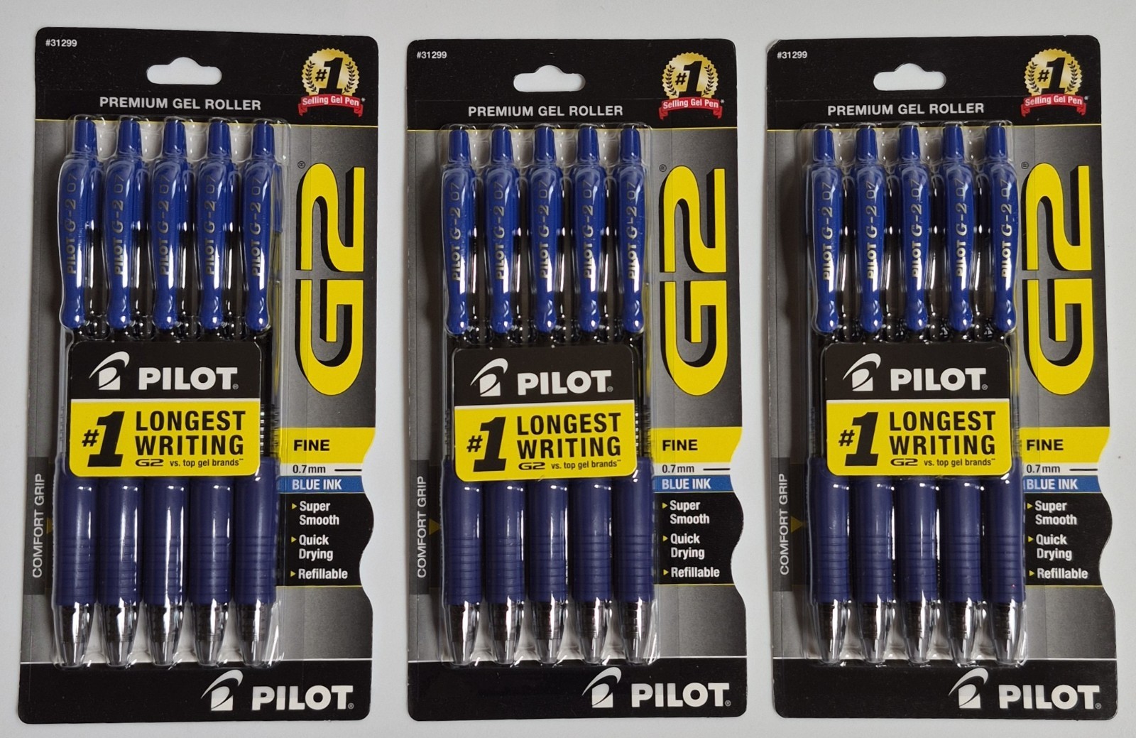 Pilot G2 Gel Pen - Blue - 5 Pack