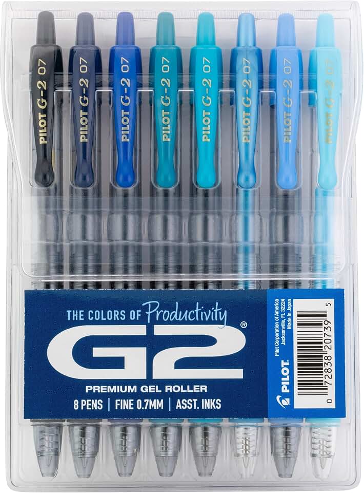 Pilot G2 Gel Pen - Blue - 5 Pack