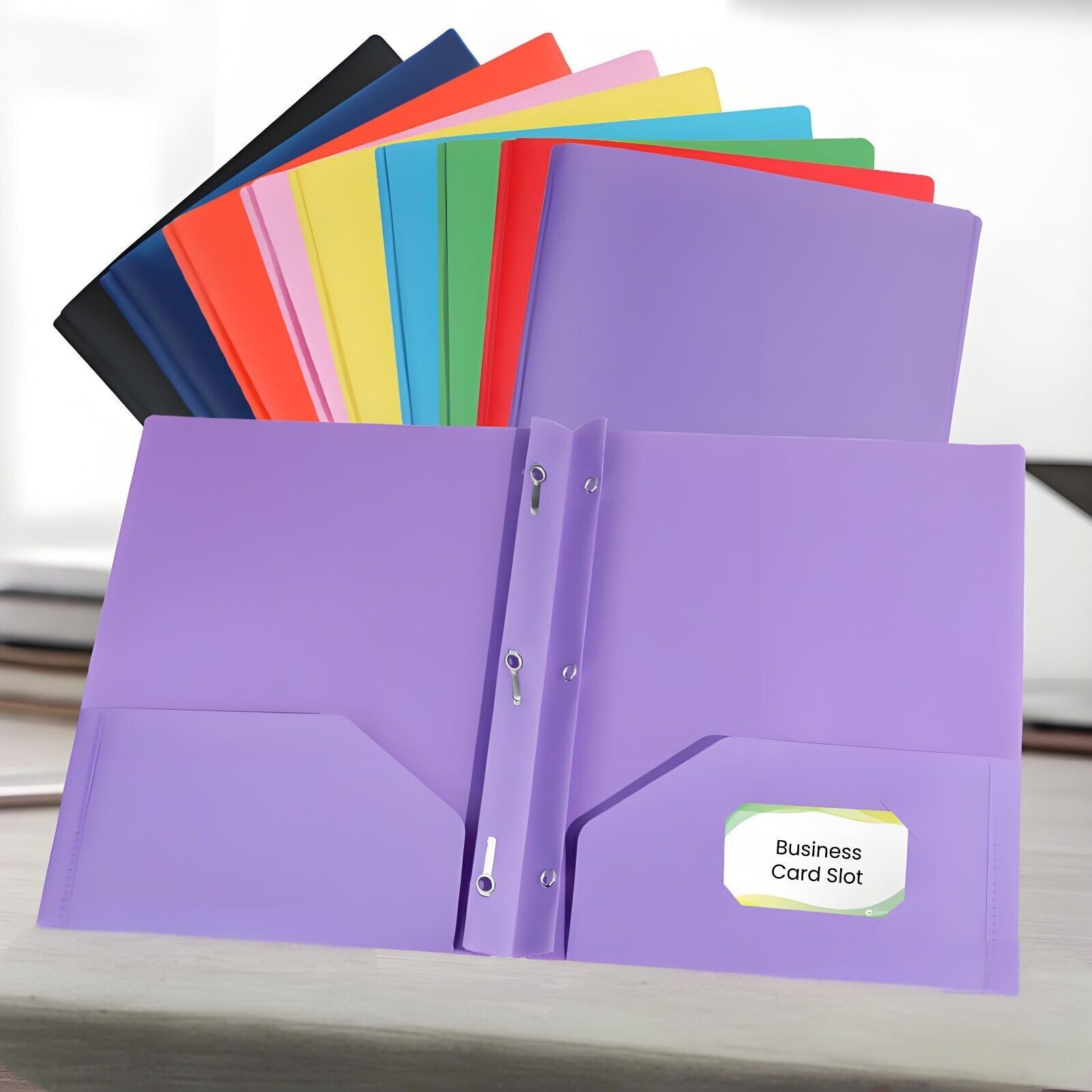 Plastic Folder - A4 - Colored - 10 Pack