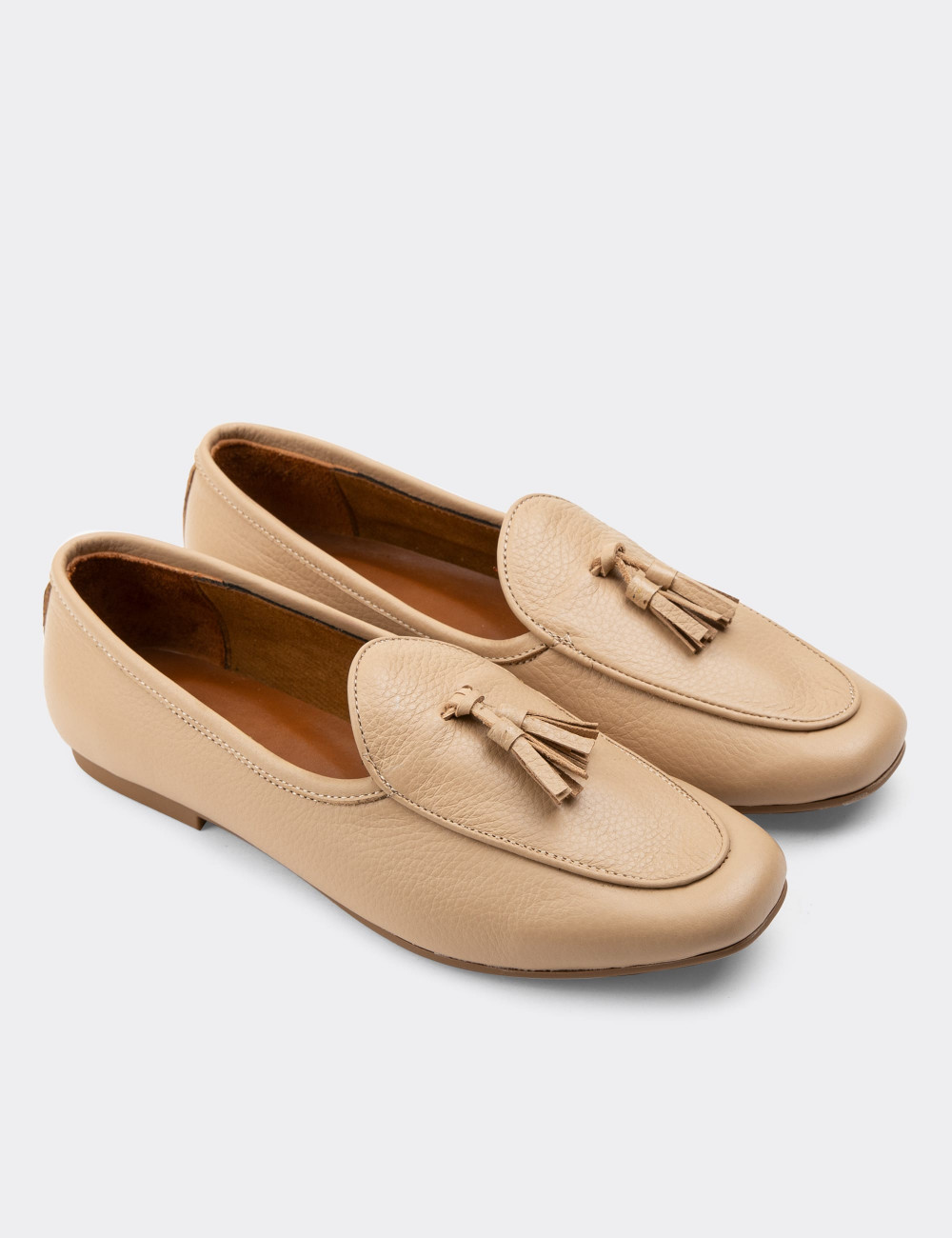 Polished Camel Loafers