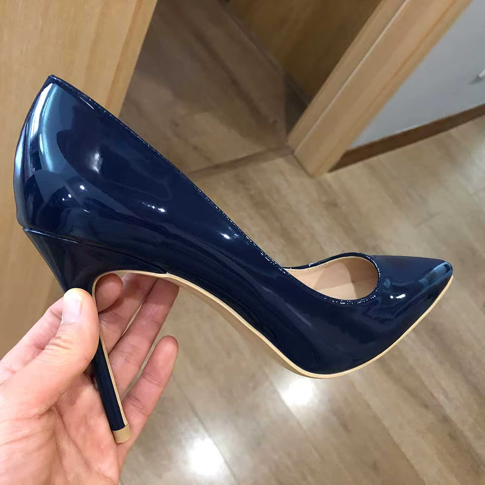 Polished Navy Blue Dress Shoes