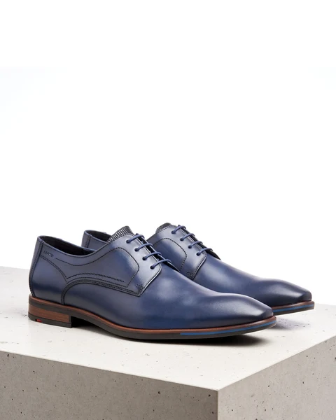 Polished Navy Blue Dress Shoes