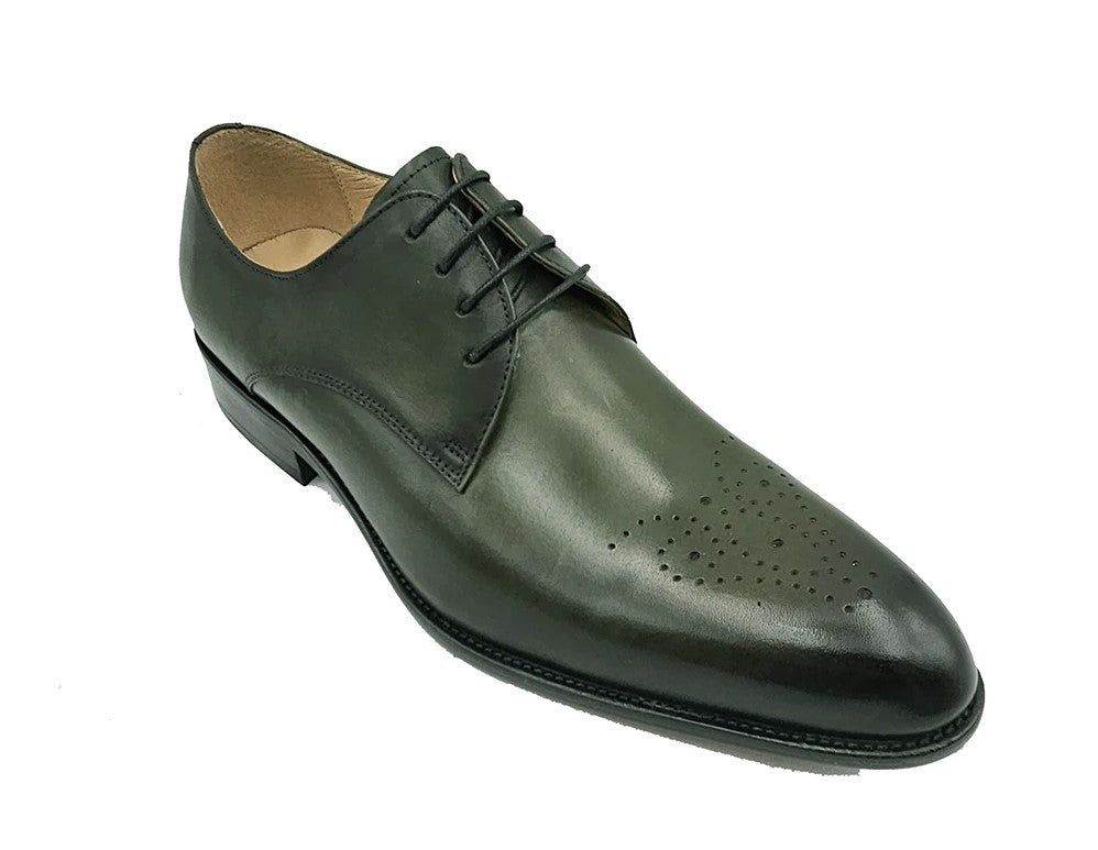 Polished Olive Oxford Shoes