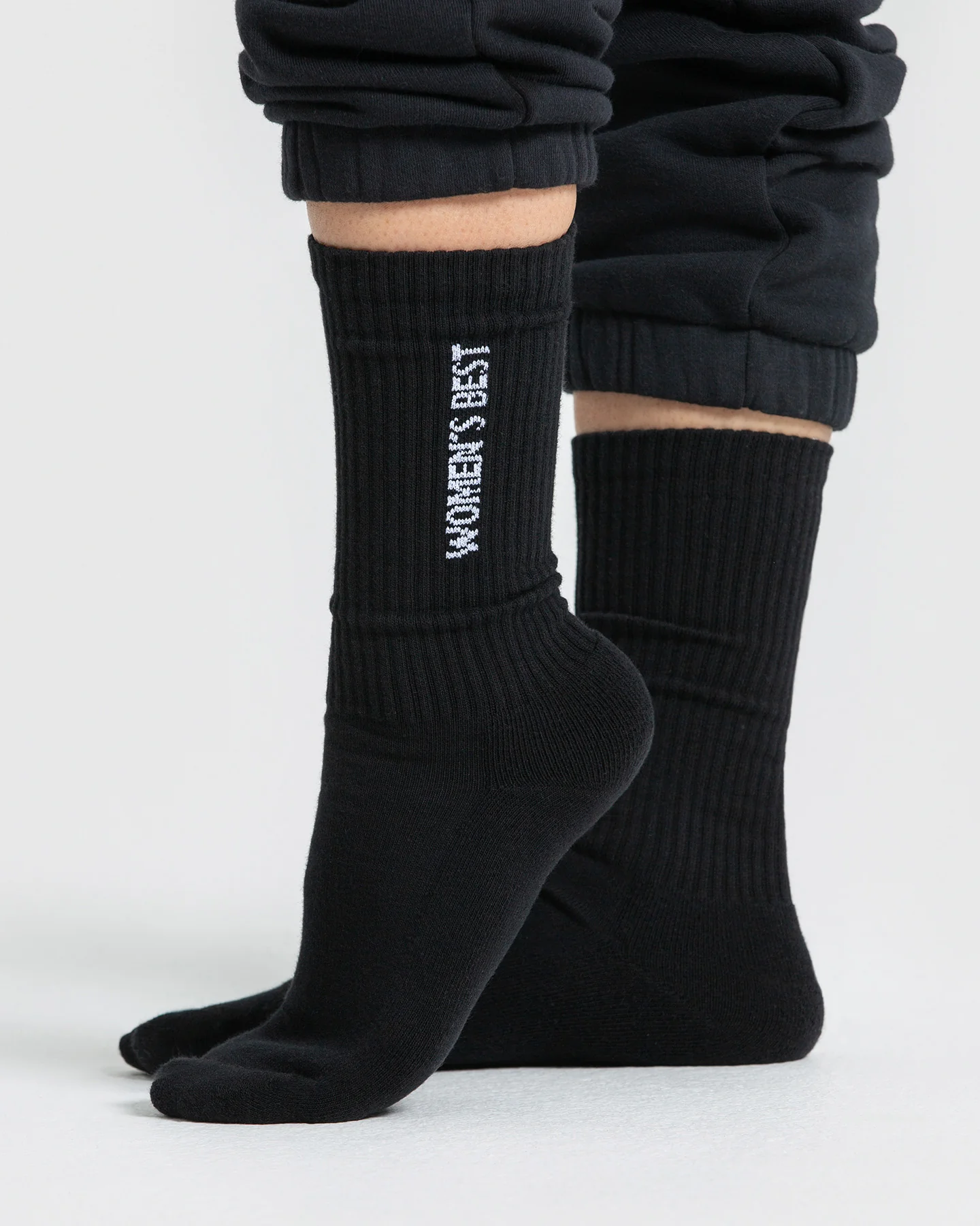Premium Black Crew Socks