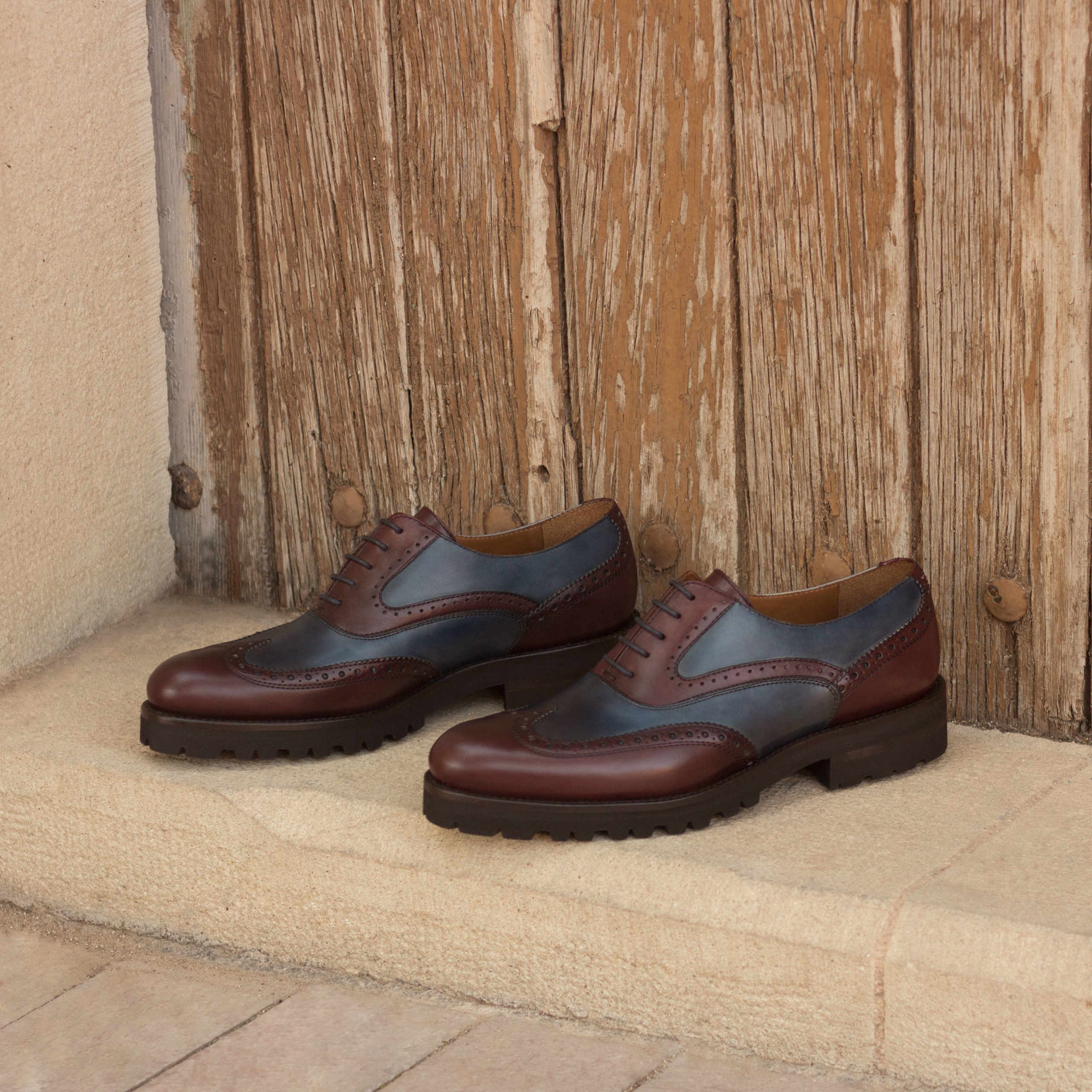 Premium Navy Blue Brogues