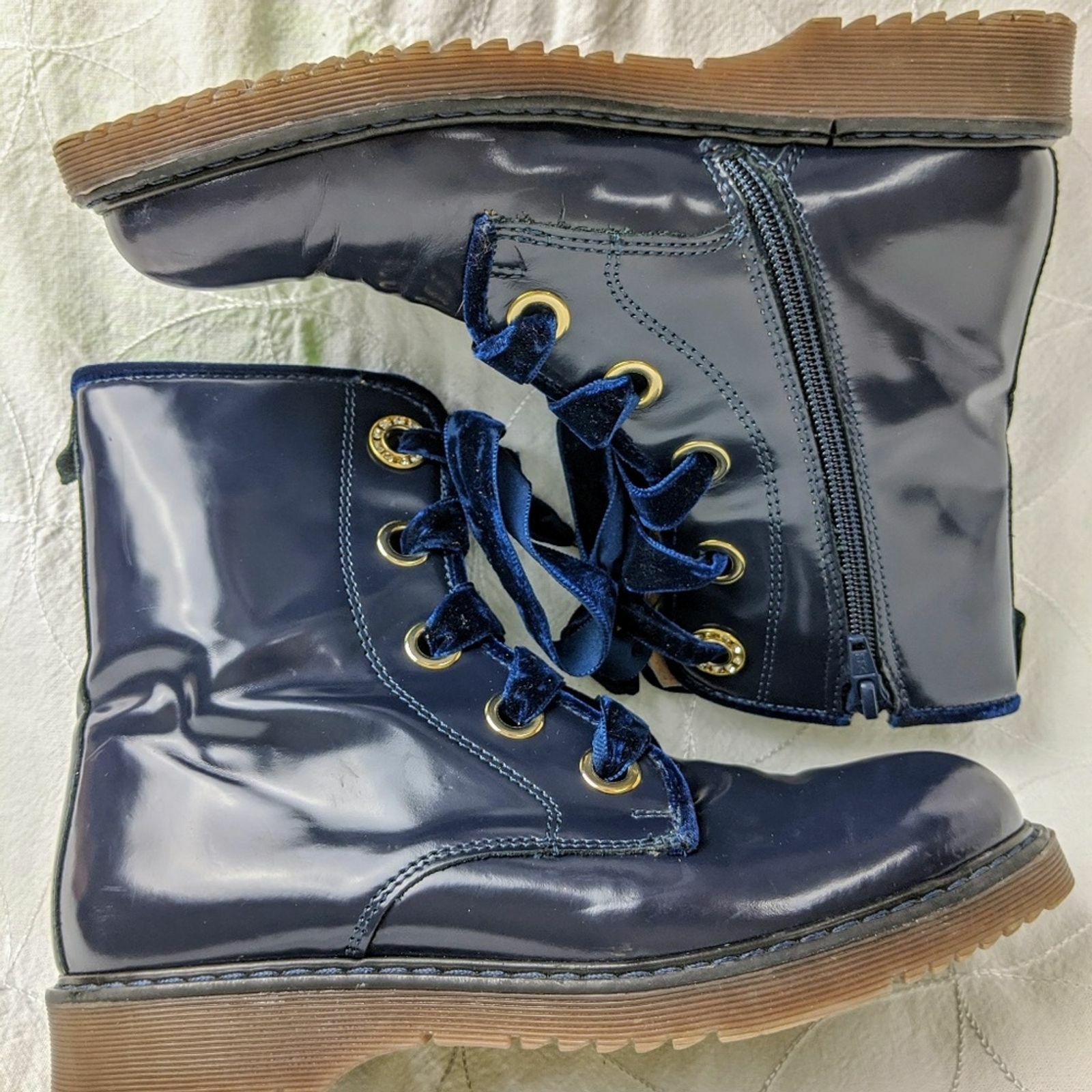 Premium Navy Blue Combat Boots