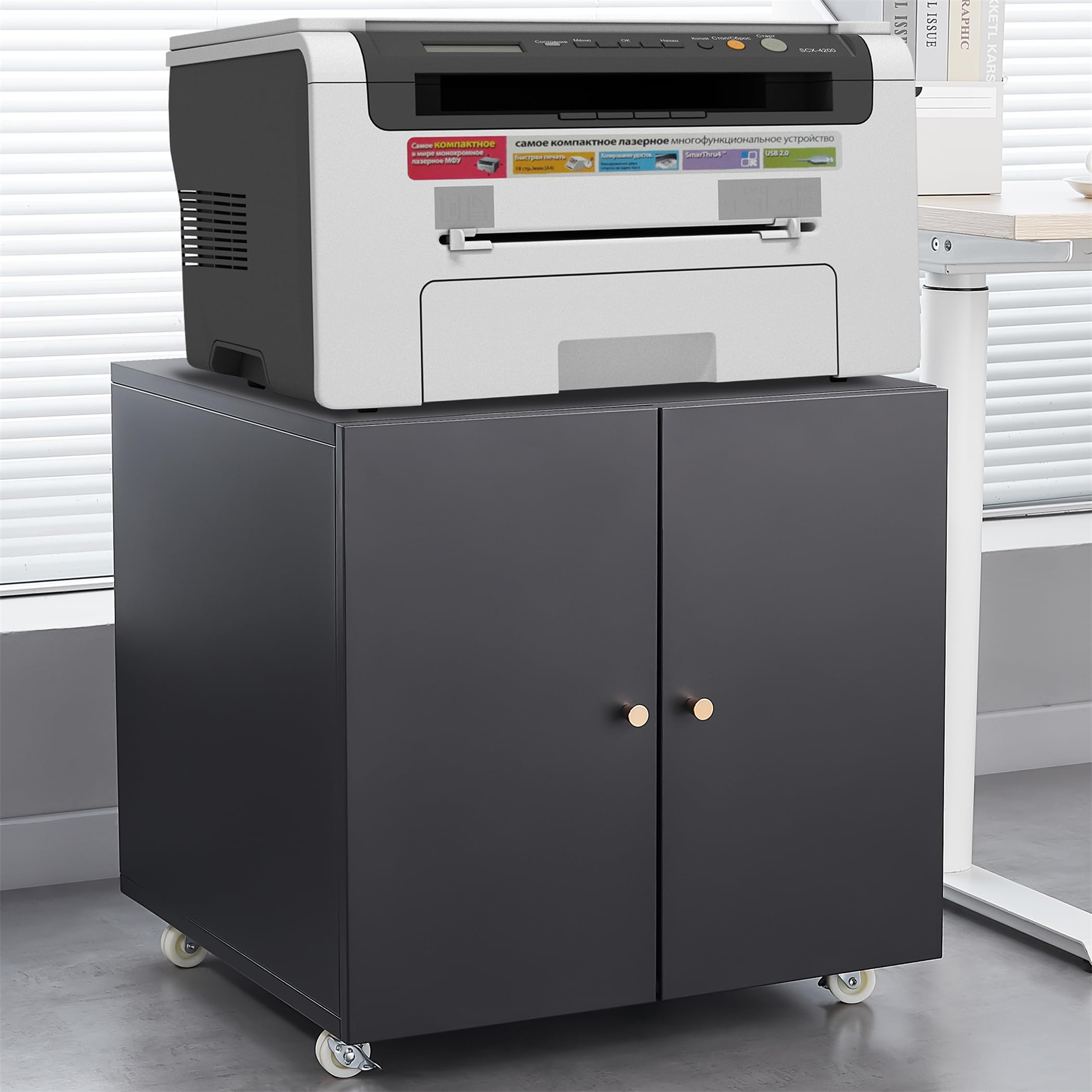 Printer Stand - Mobile - 2 Shelf