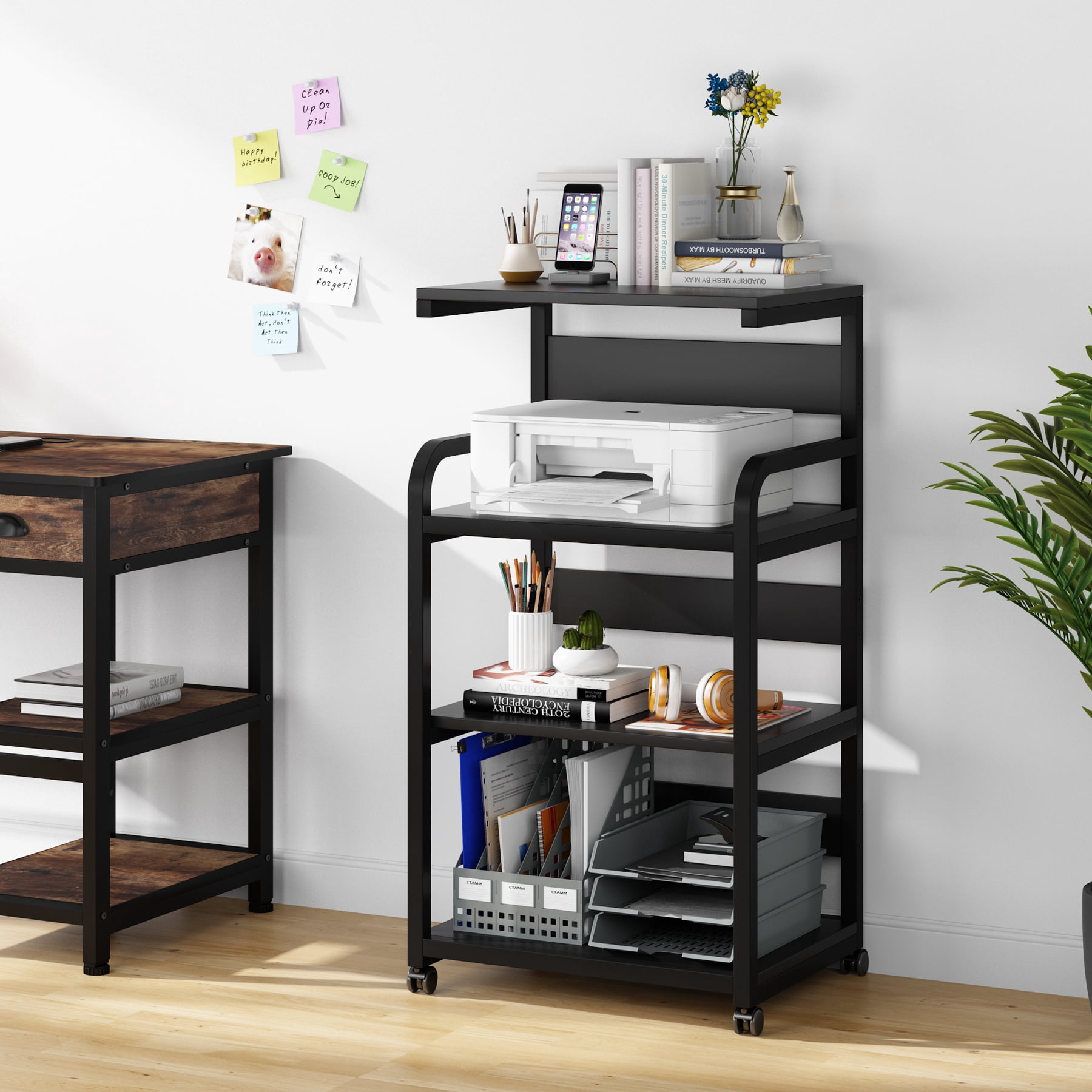 Printer Stand - Mobile - 4 Shelf