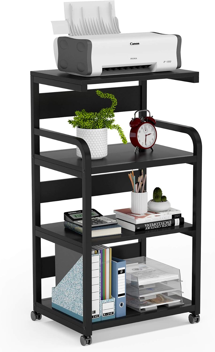 Printer Stand - Mobile - 4 Shelf