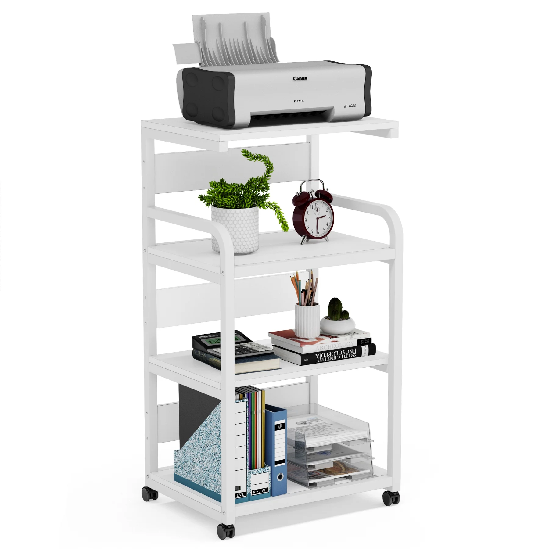Printer Stand - Mobile - 4 Shelf