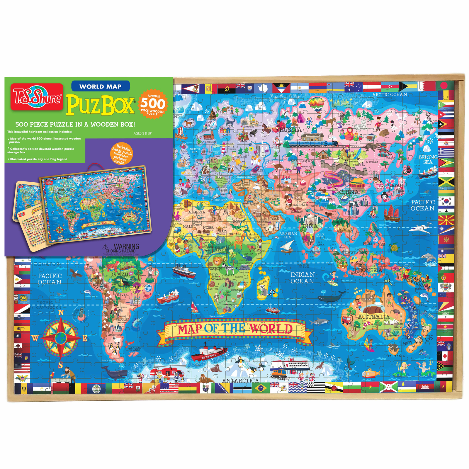 Puzzle - 500 Pieces - World Map