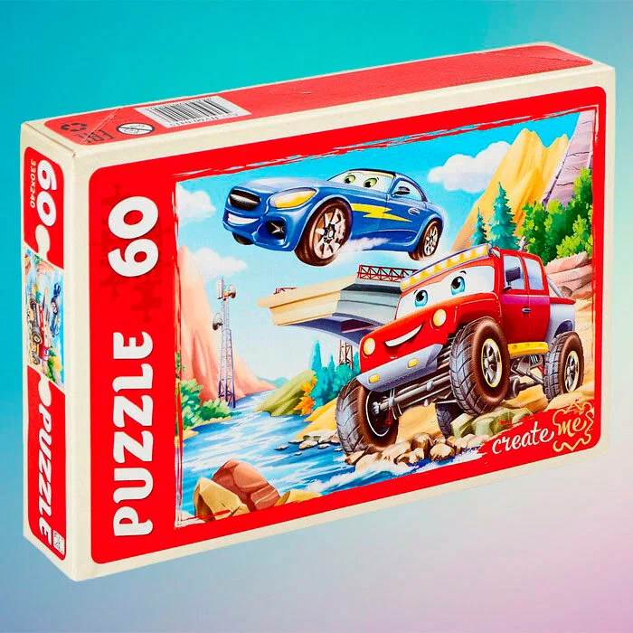 Puzzle - 60 Pieces - Vehicles