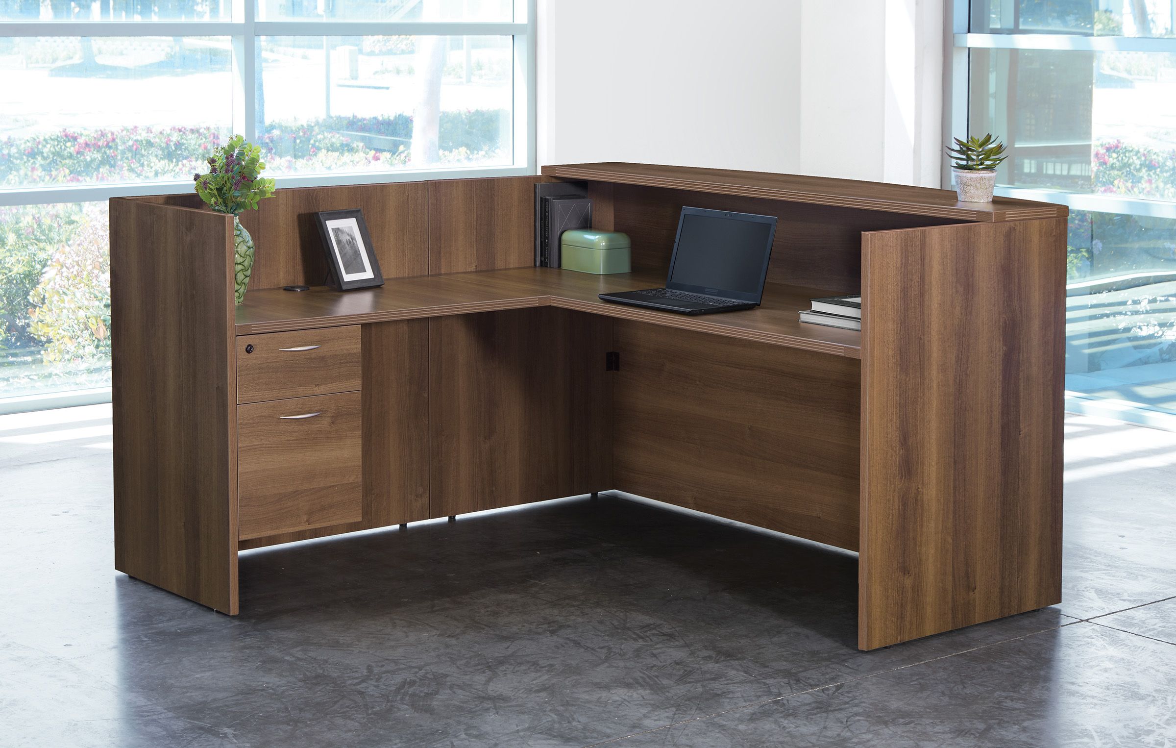 Reception Desk - L-Shaped - 180cm