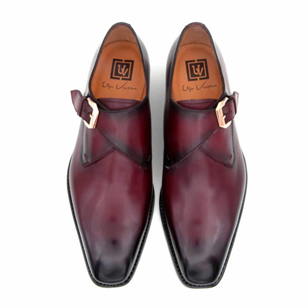 Refined Burgundy Monk Straps