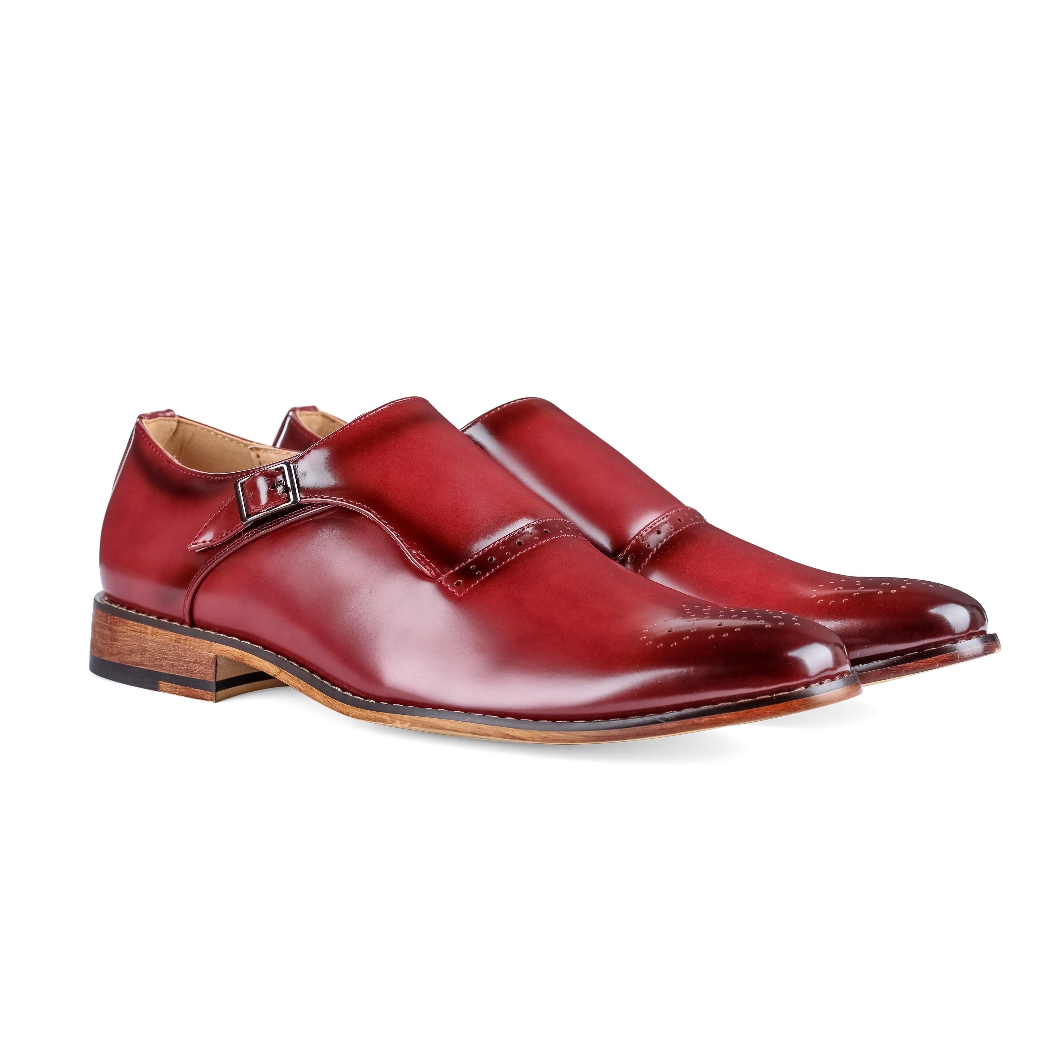 Refined Burgundy Monk Straps