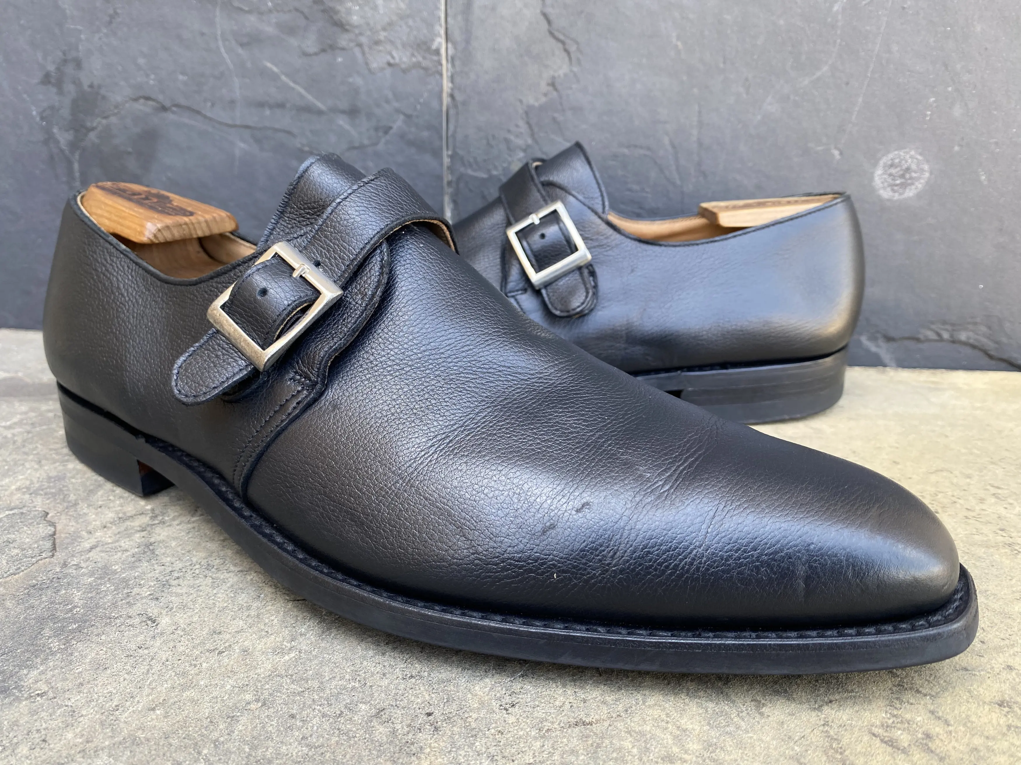 Refined Charcoal Monk Straps