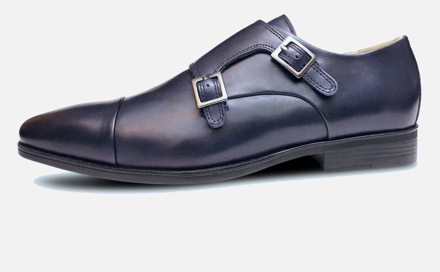 Refined Navy Blue Monk Straps