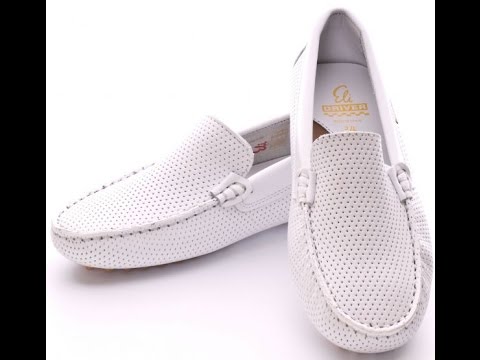 Relaxed White Moccasins