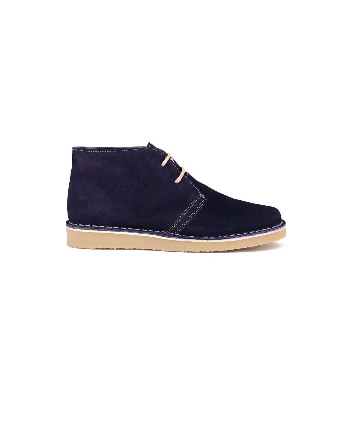 Rugged Navy Blue Desert Boots