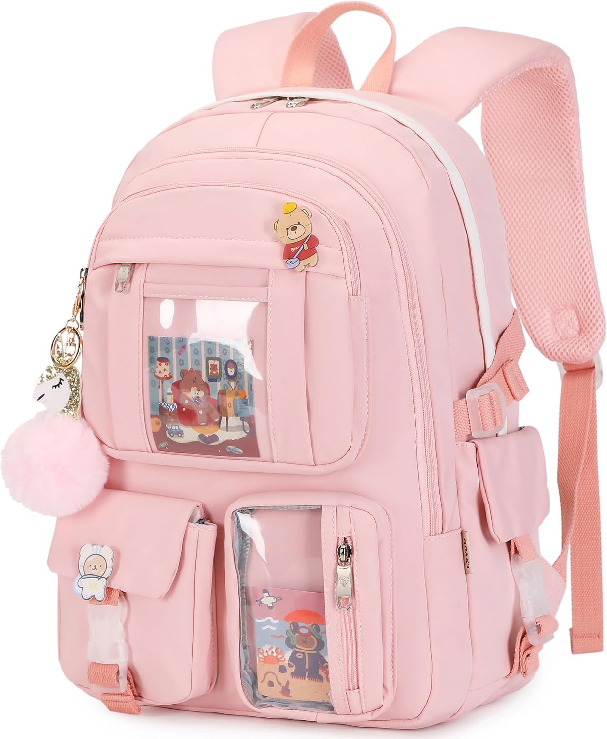 School Bag - Backpack - Large - Pink