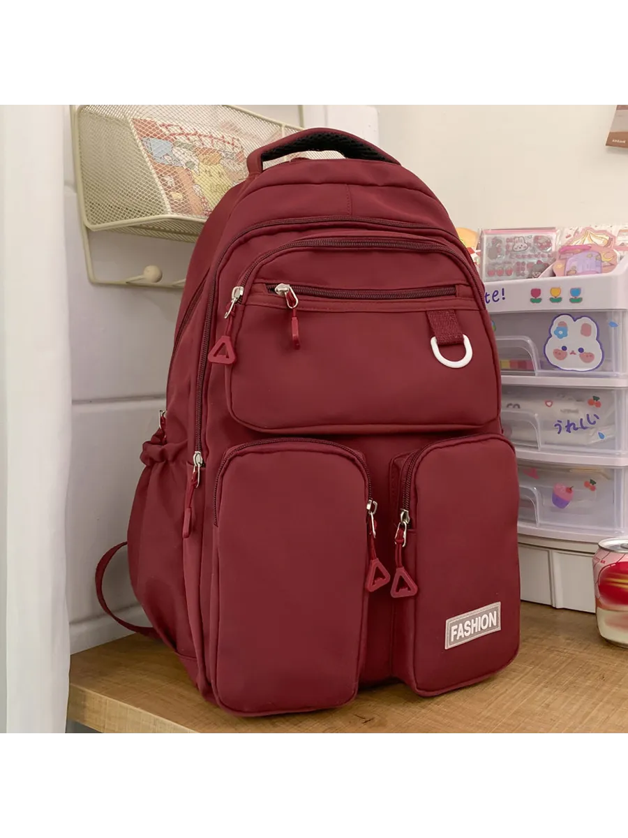 School Bag - Backpack - Red