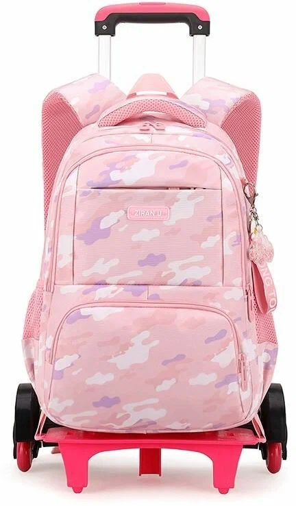 School Bag - Wheeled - Pink