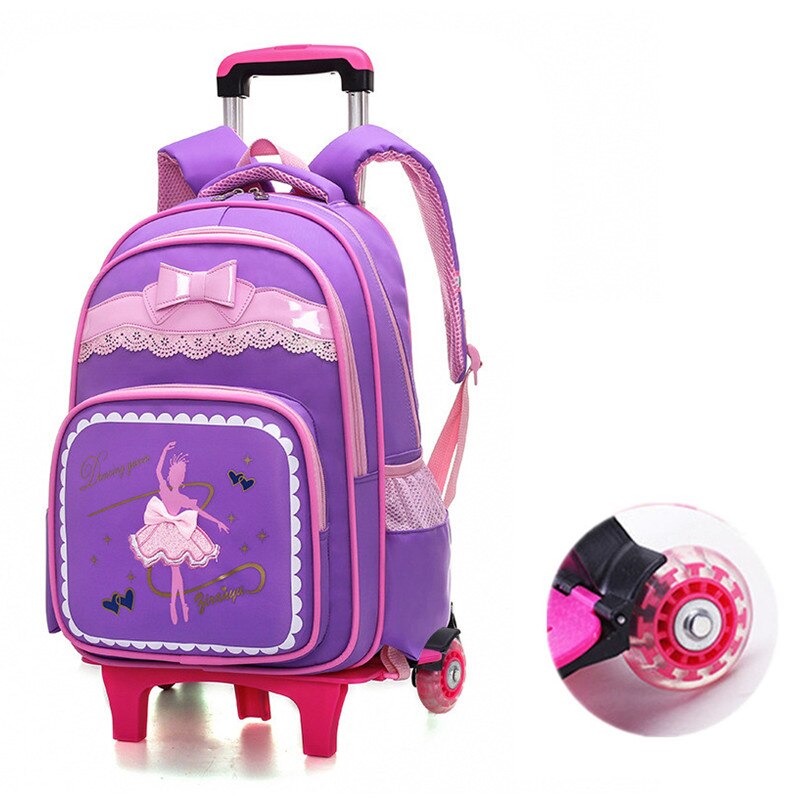 School Bag - Wheeled - Purple