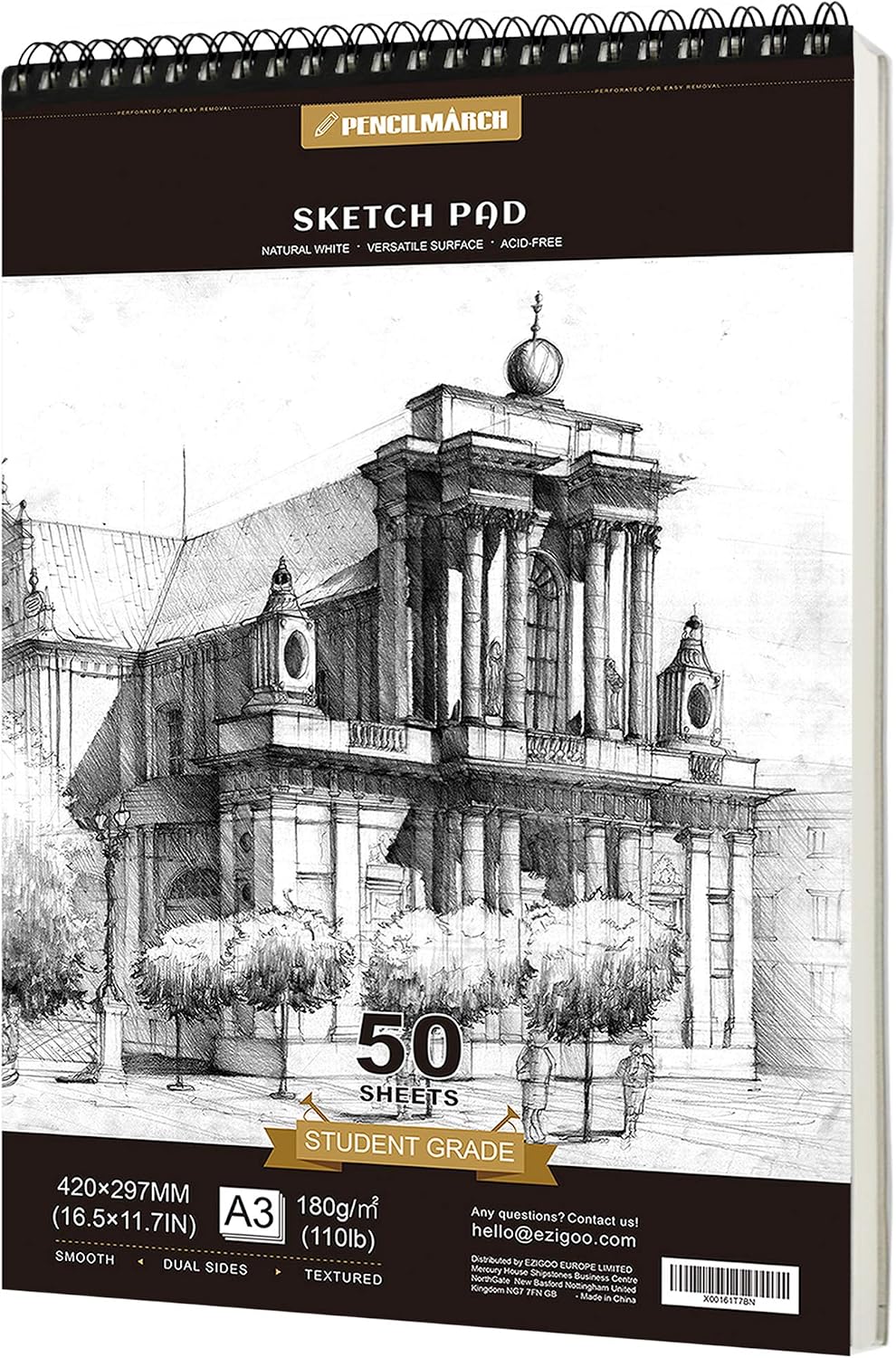 Sketch Pad - A3 - 50 Sheets - 180gsm
