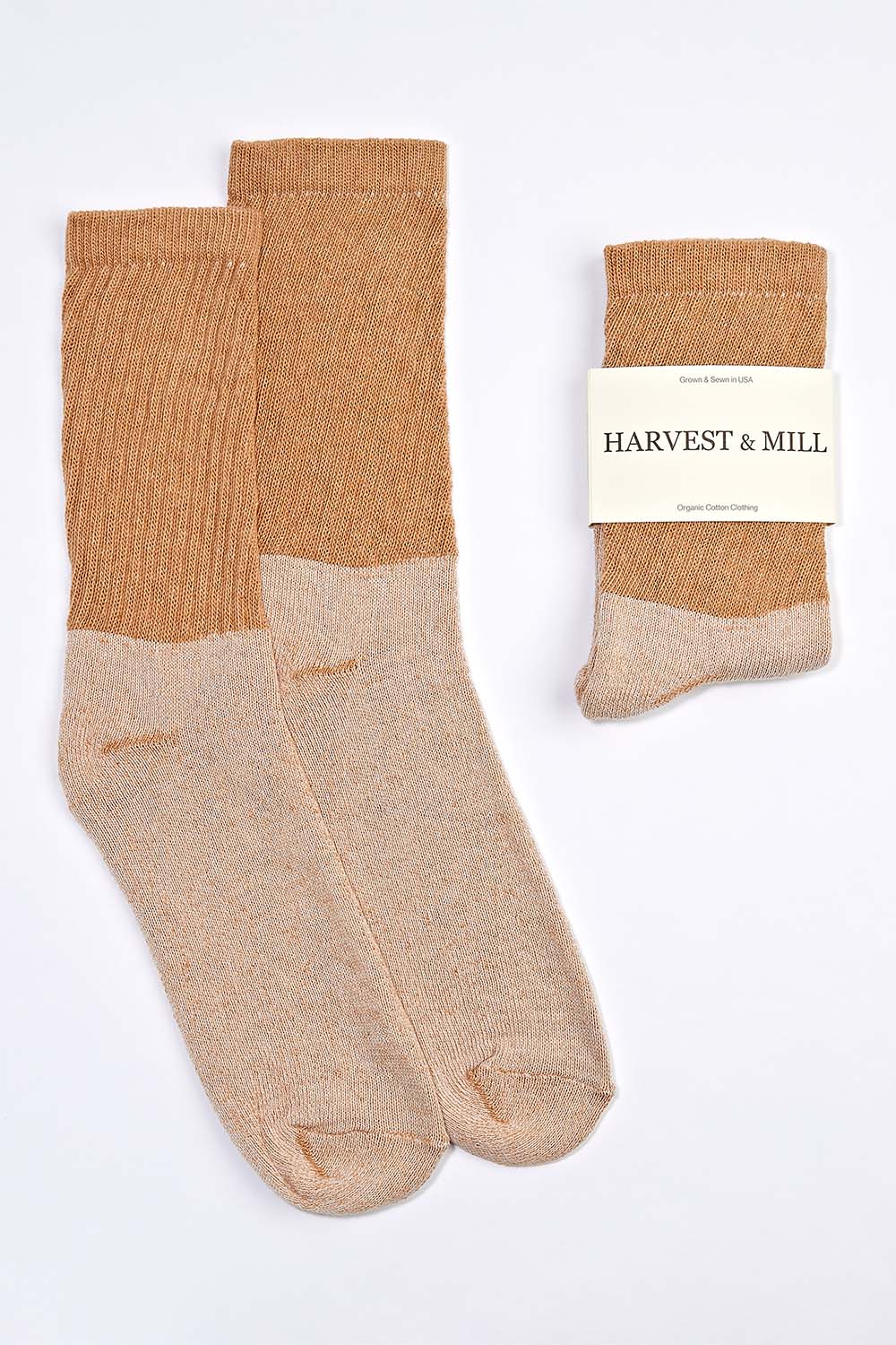 Soft Brown Crew Socks