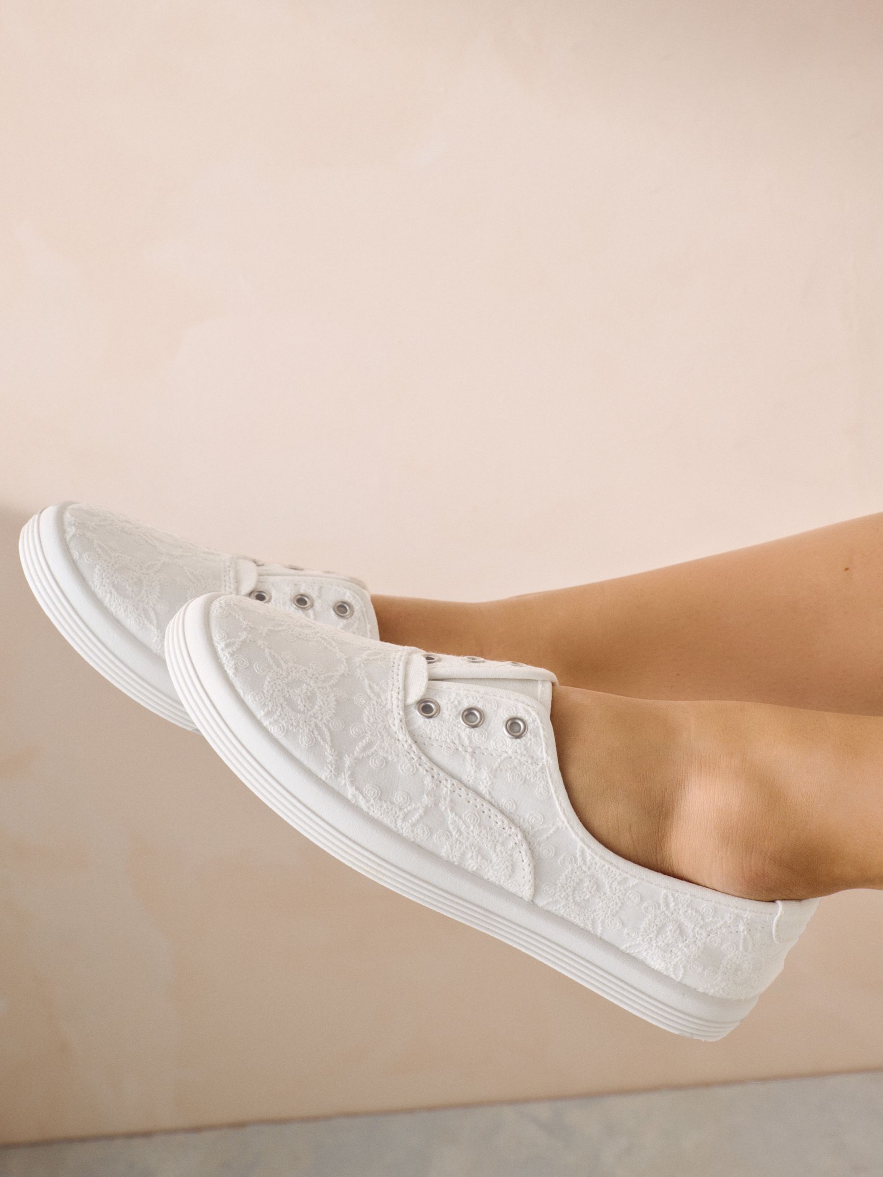Soft White Slip-Ons