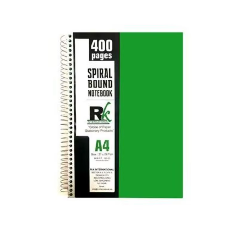 Spiral Notebook - A4 - 400 Pages - Ruled