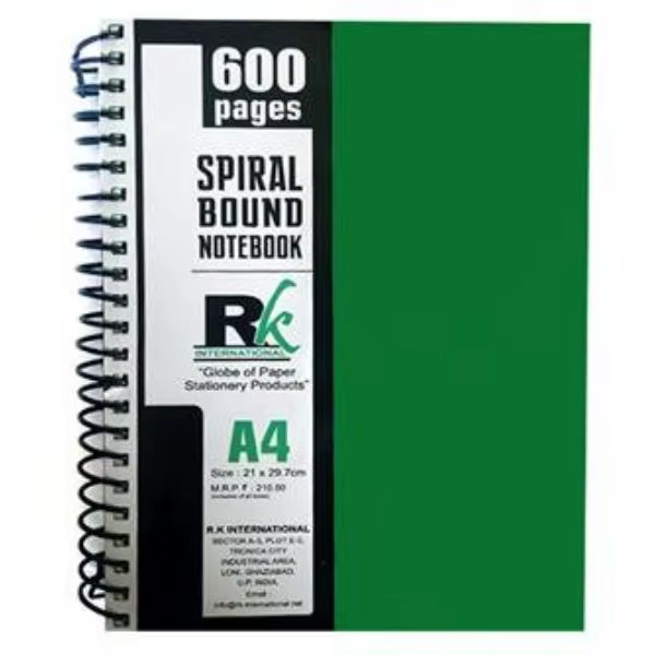 Spiral Notebook - A4 - 600 Pages - Ruled