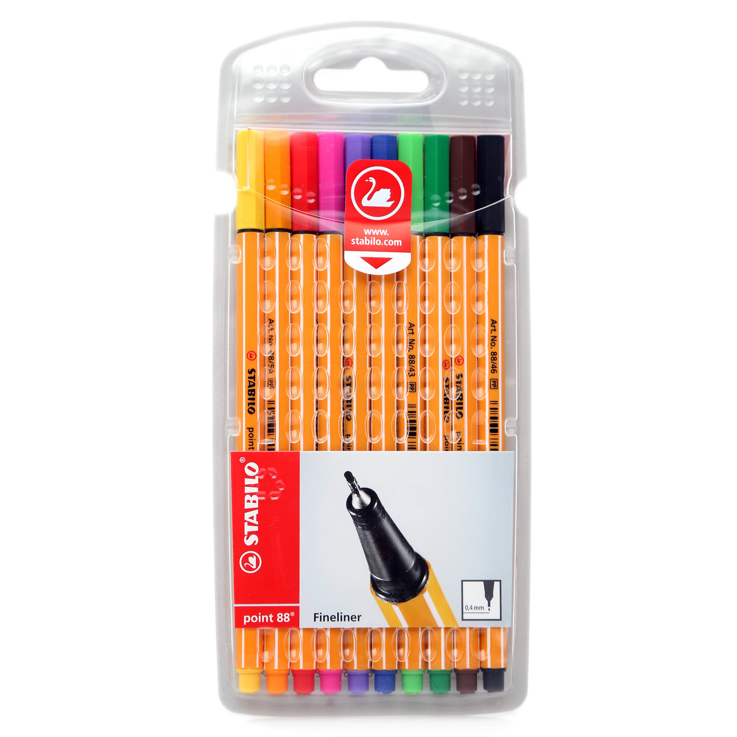 Stabilo Point 88 Fineliner - 10 Colors
