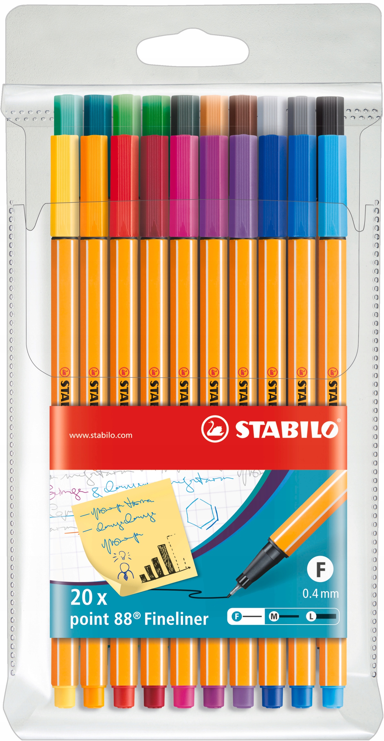 Stabilo Point 88 Fineliner - 20 Colors