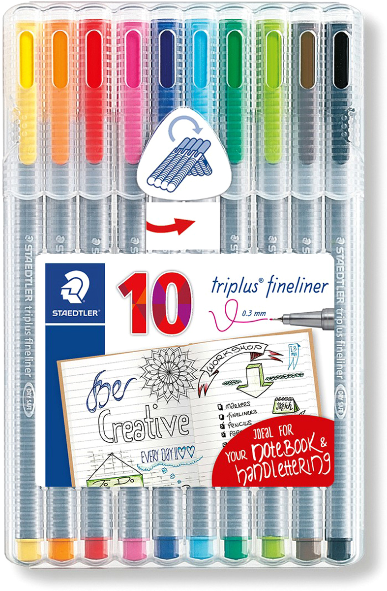 Staedtler Triplus Fineliner - 10 Colors
