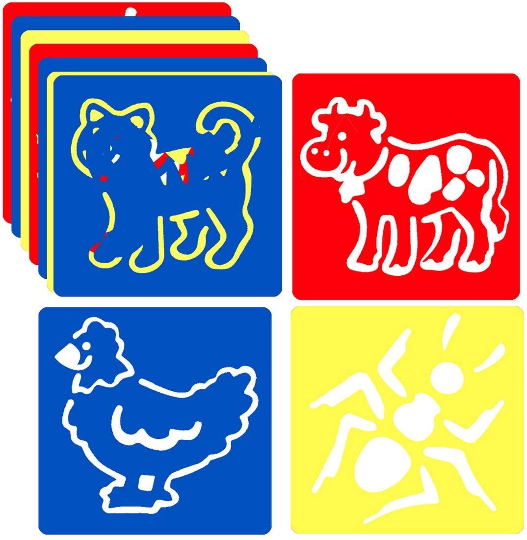 Stencil Set - Animals - 24 Pieces