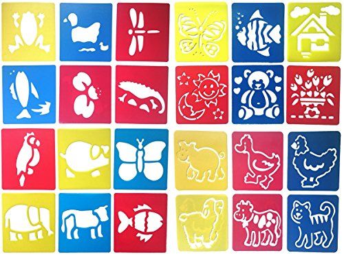 Stencil Set - Animals - 24 Pieces