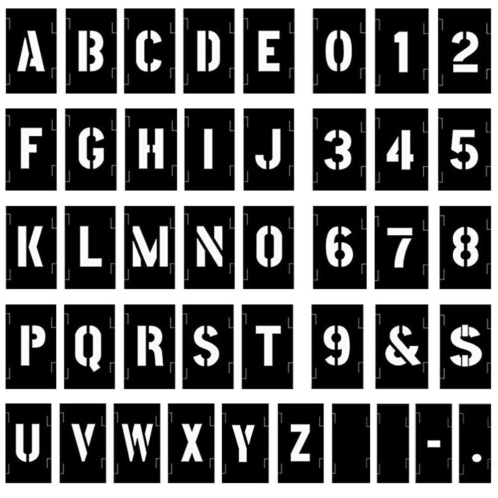 Stencil Set - Numbers - 24 Pieces